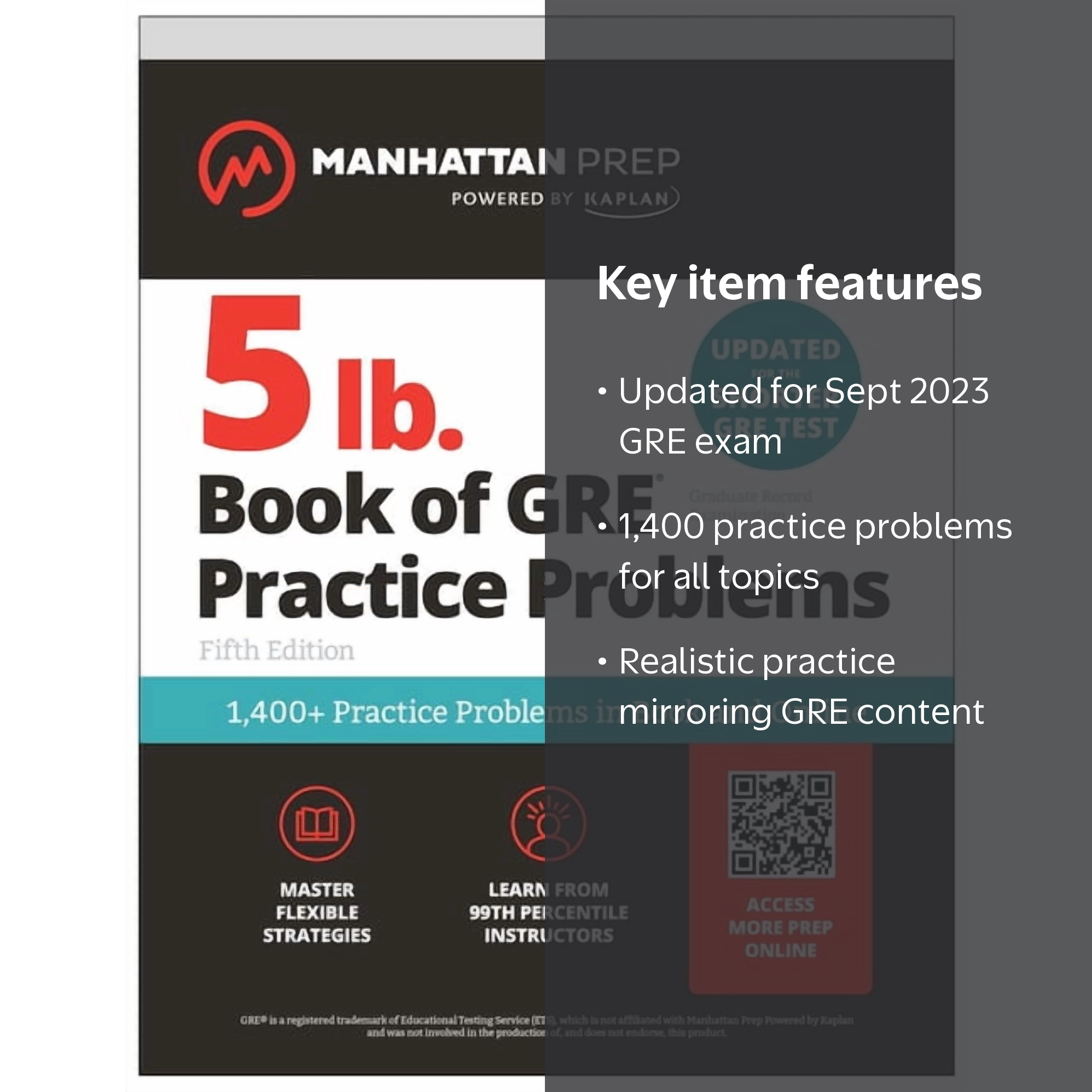 Manhattan Prep 5 LB 5 lb. Book of GRE Practice Problems: 1,400+
