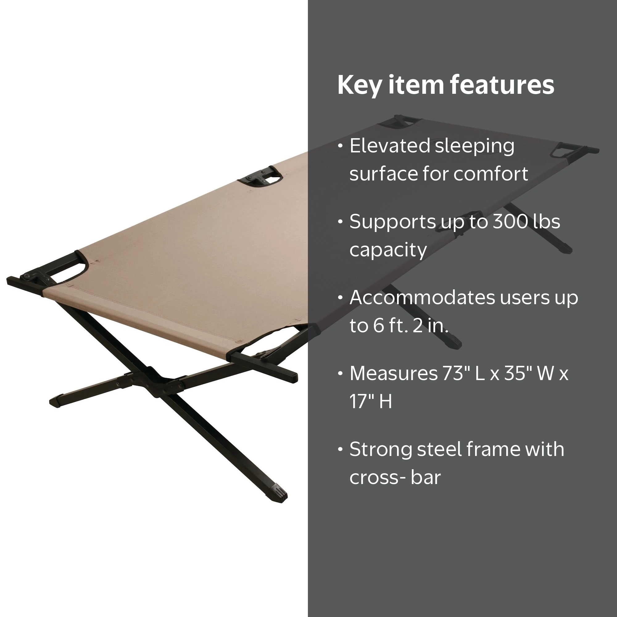 Coleman, Camping Cot, Trailhead II, Supports up to 300 lb