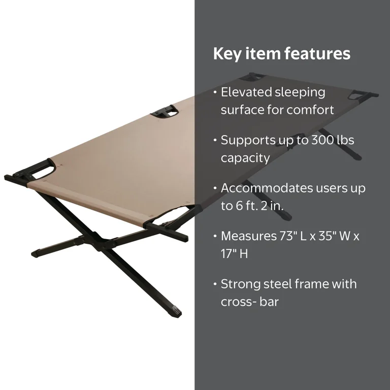 Coleman, Camping Cot, Trailhead II, Supports up to 300 lb