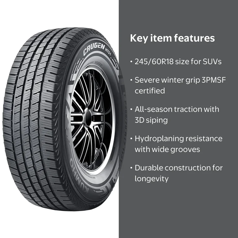 CT　245/30R22 　114.3 　5穴　1本① Kumho Tire, Light Truck Tire, All Weather 245/60R18 - Walmart.com