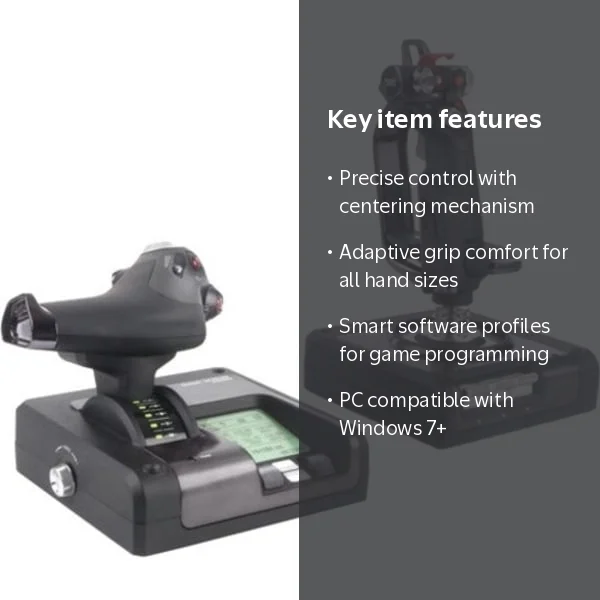 Logitech, Flight Control System, X52 Pro, for PC, Black - Walmart.com