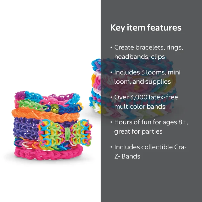 Cra-Z-Art Be Inspired Cra-Z-Loom 3-in-1 Rubber Band Bracelet