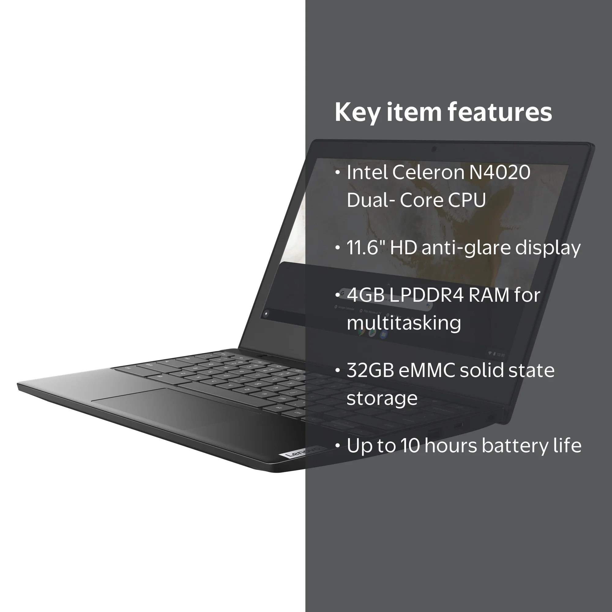 Lenovo Chromebook Laptop, Ideapad 3, 11.6