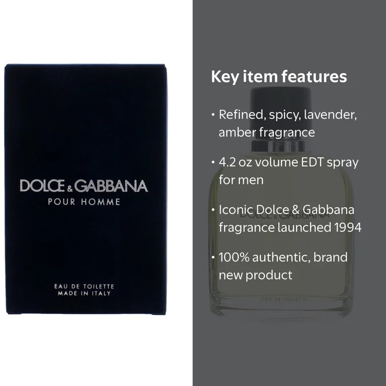 Dolce & Gabbana, Pour Homme, 4.2oz EDT Spray men, masculine