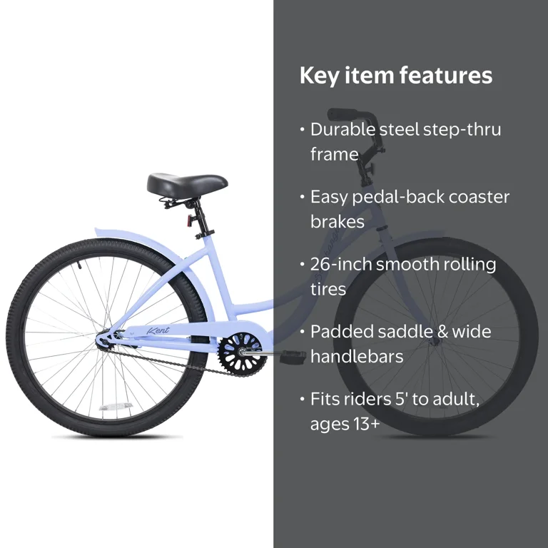 Kent Bicycles Adult Ladies Seachange Beach Cruiser Bike 26 inch