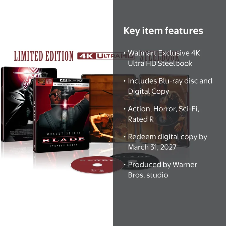 Blade (Walmart Exclusive) (Steelbook) (4K Ultra HD + Blu-ray +