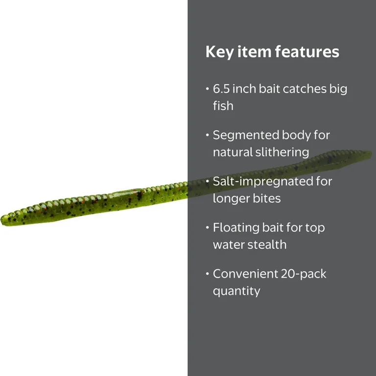 Zoom Trick Worm 6.5'' Watermelon Red 20pk - Walmart.com