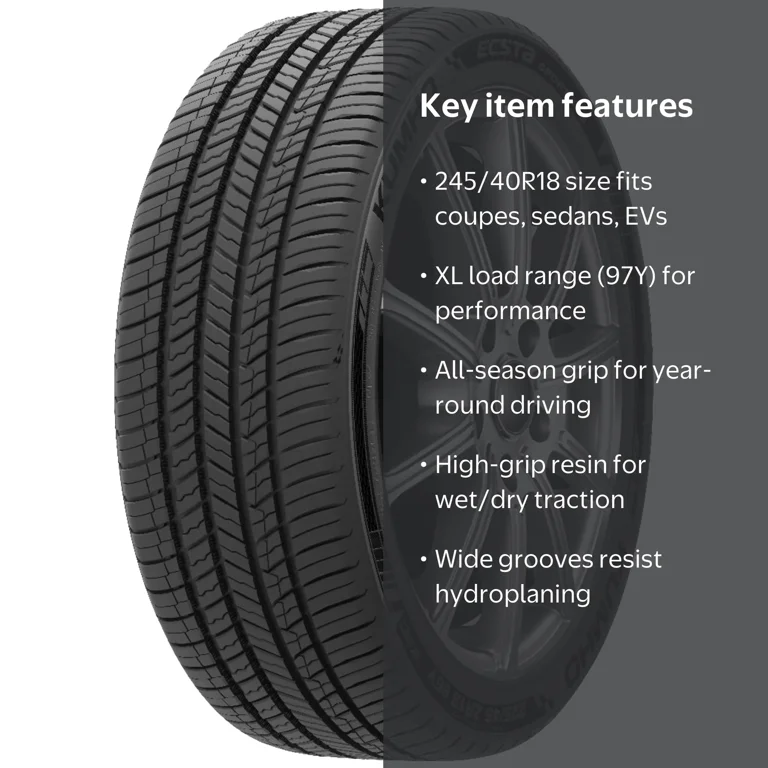 Kumho Ecsta Sport A/S PA71 245/40R18 97Y XL Passenger Tire