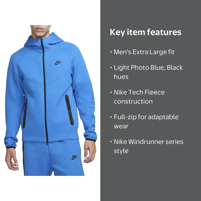 Nike Sportswear Tech Fleece Windrunner Men's Full-Zip Hoodie Color