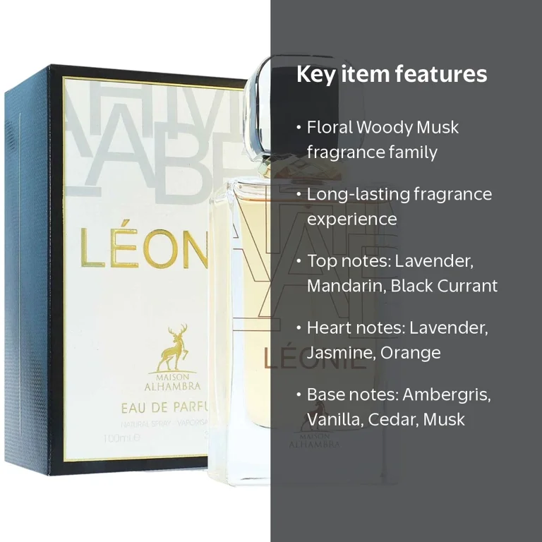 Maison Alhambra, Ladies Leonie EDP Spray, 3.4 oz, Floral Woody