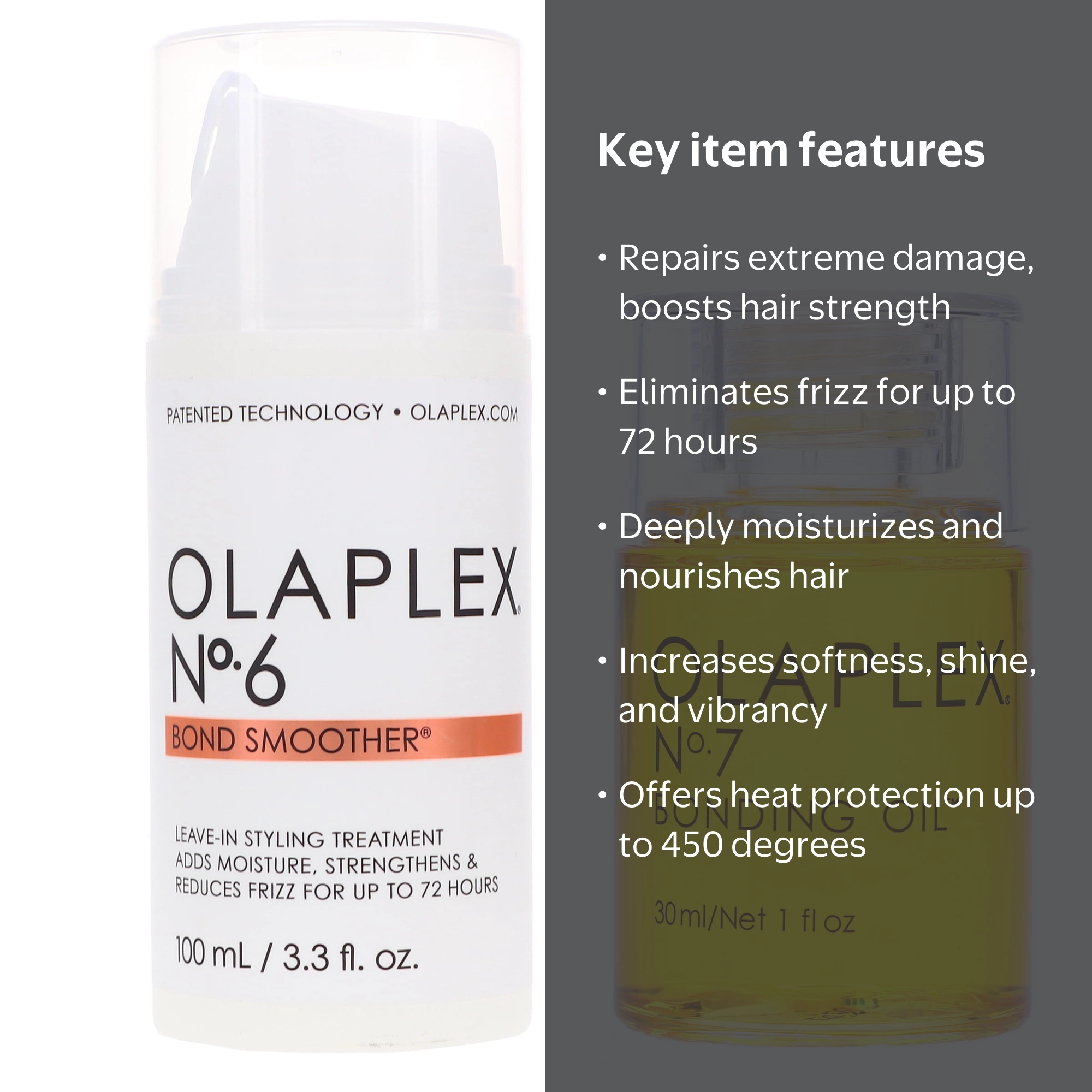 Olaplex No. 6 Bond Smoother Styling Creme & No. 7 Bonding Oil