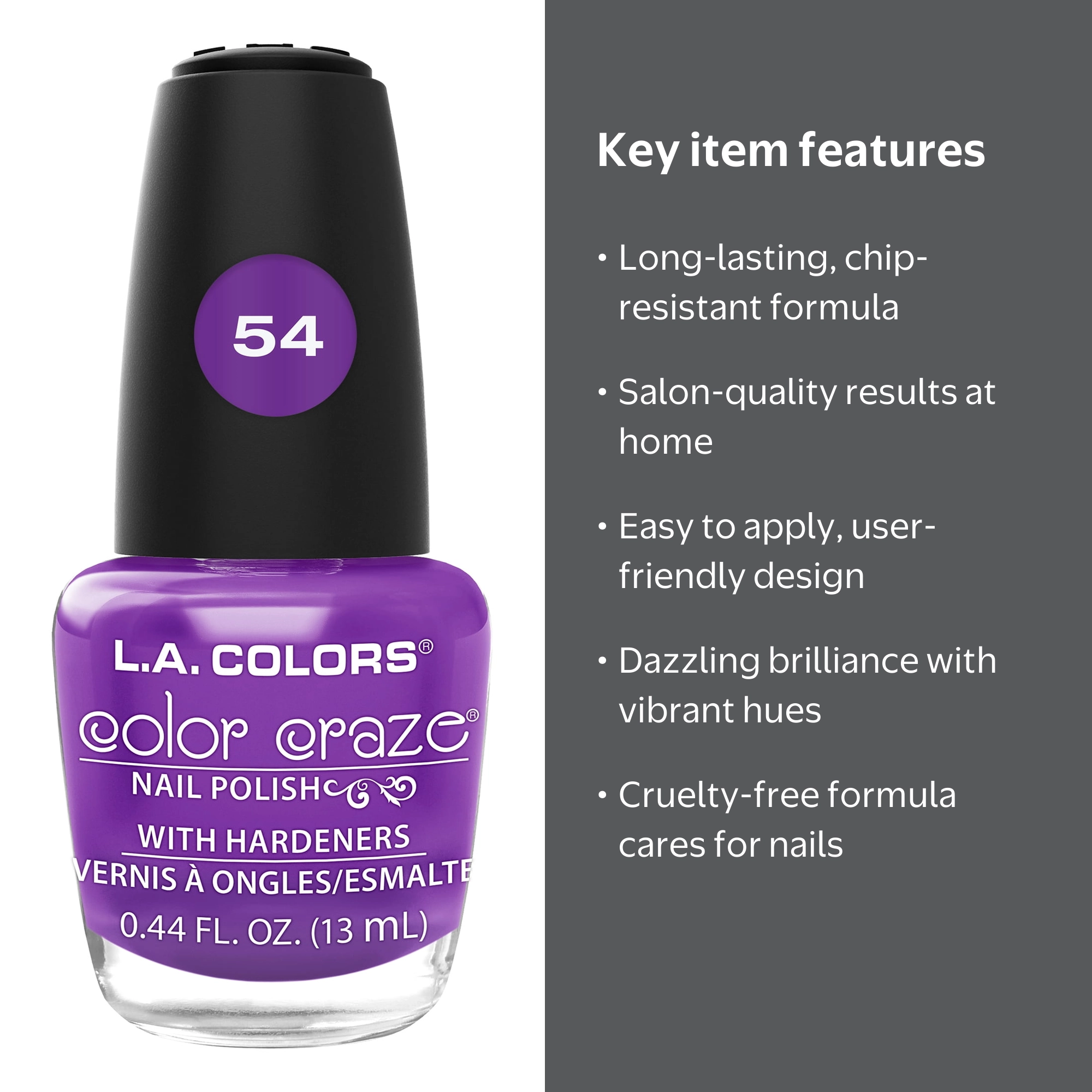 L.A. COLORS Color Craze Nail Polish, Tropical Paradise, 0.44 fl