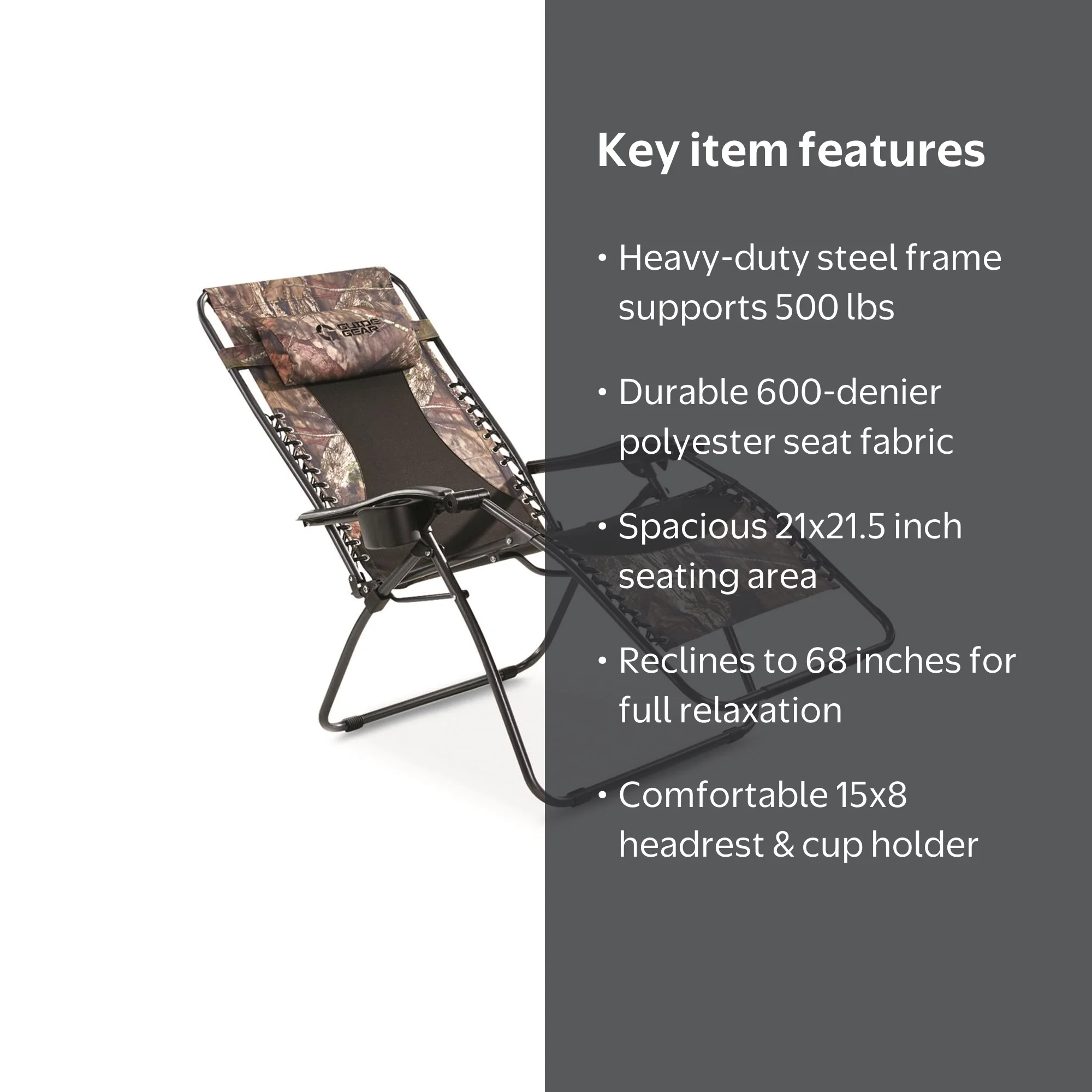Guide Gear Oversized Zero Gravity Chair, Reclining Patio Lounge