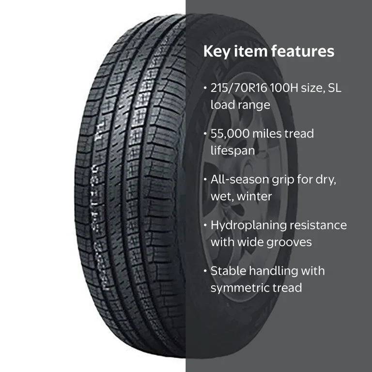 Evoluxx, Passenger Tire, 215/70R16, All Season, 55,000 Mile Tread Evoluxx, Passenger Tire, 215/70R16, All Season, 55,000 Mile Tread