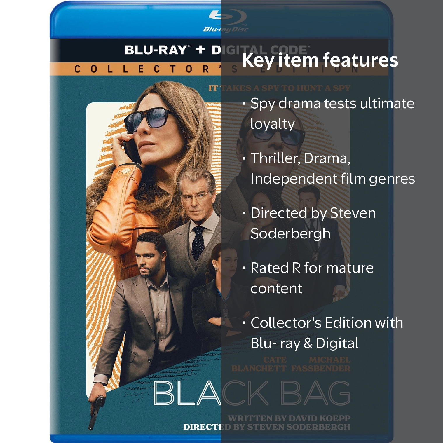 SDS Black Bag Blu-ray Digital Copy Thriller Drama Suspense Rated R