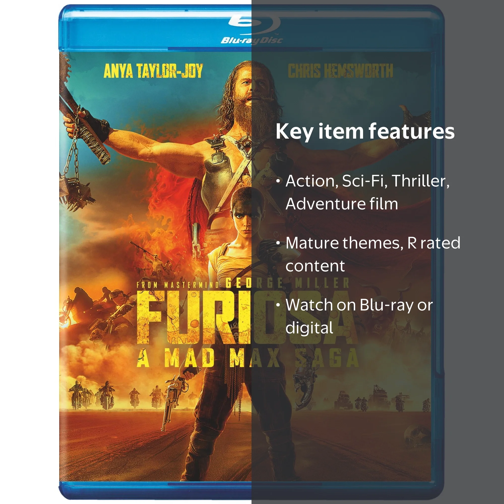 Warner Bros Furiosa: A Mad Max Saga Blu-ray, Action, Thriller