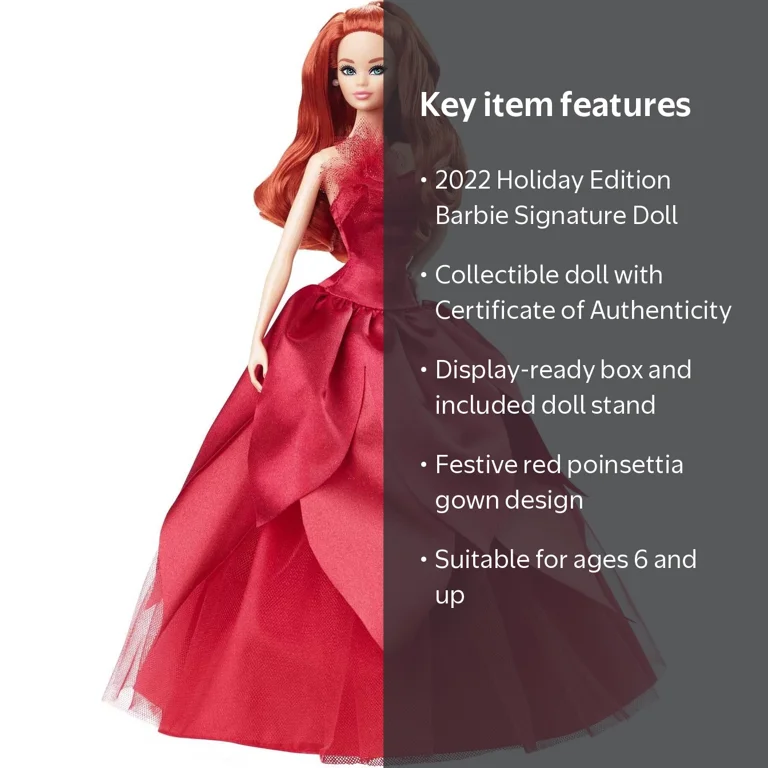 2022 Barbie Signature Holiday Doll with Red Hair & Fashionista
