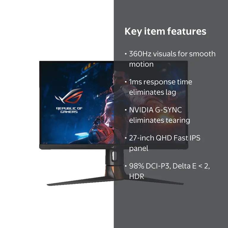 ASUS MN 27 Fast IPS QHD 2560x1440 16:9 1ms 360Hz DP 3xHDMI 2xUSB
