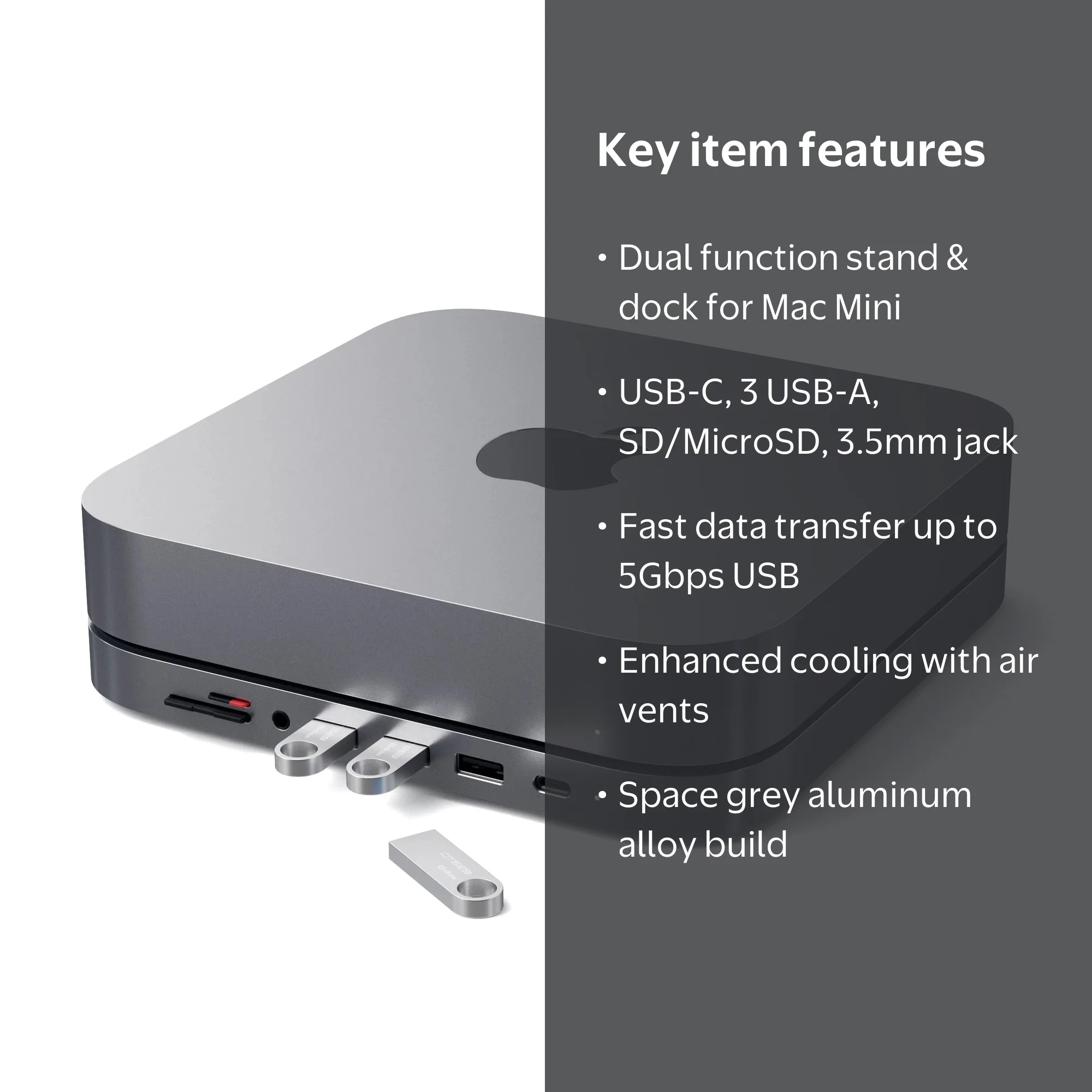 Type-C Aluminum Stand Hub for Mac Mini: Electronics - Walmart.com