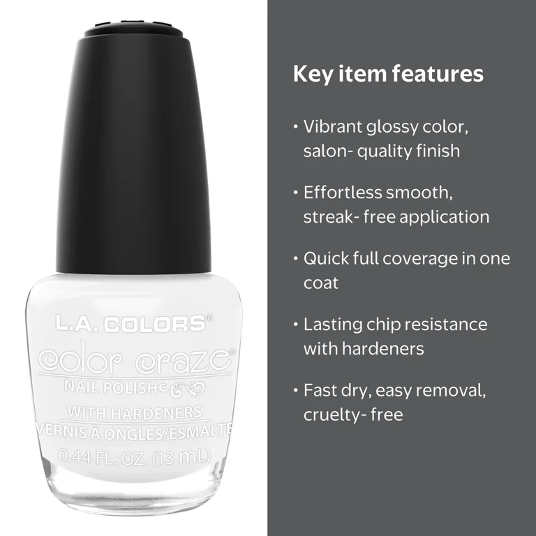 THE POLISH 18本セット　※複数本ならバラ売り可 L.A. COLORS Color Craze Nail Polish, French Manicure, French White