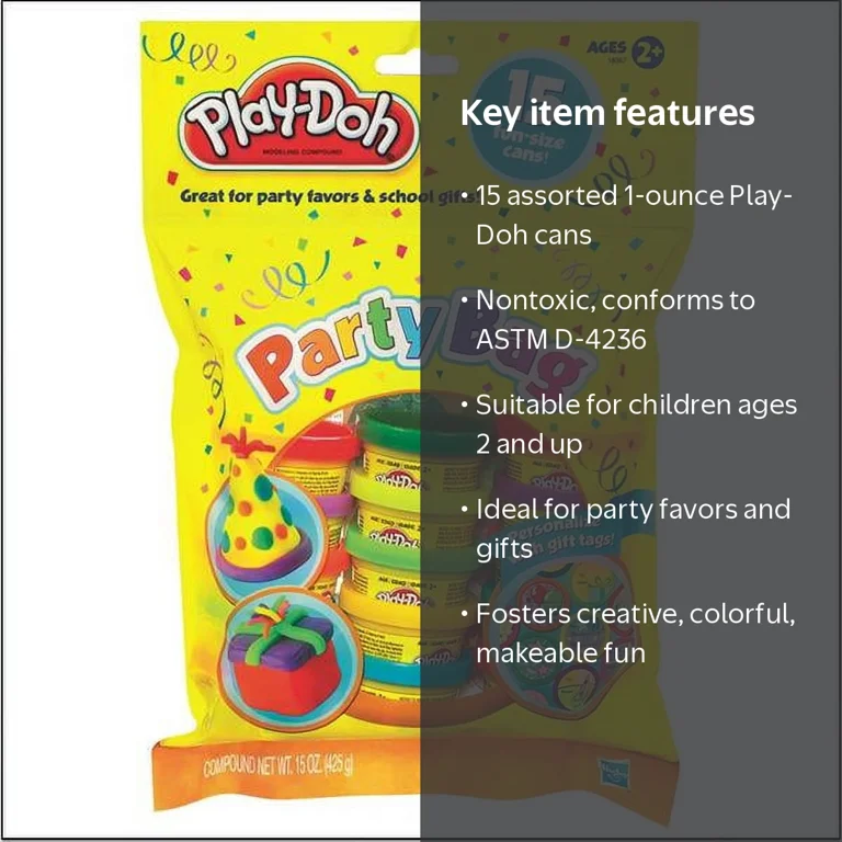 Play-Doh, Party Bag, 15 Pieces, Assorted 1 oz Cans - Walmart.com