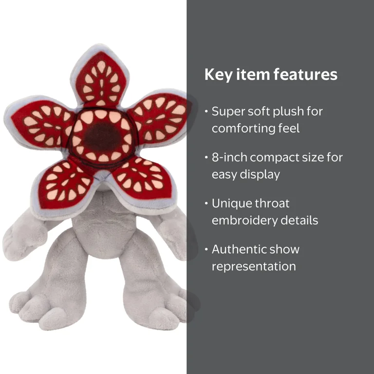 Stranger Things, Demogorgon Plush, 8 inch, Soft with Embroidery