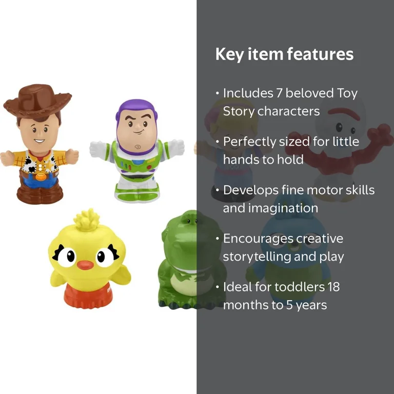 Disney Toy Story 4 Little People Figure Set, 7 Characters