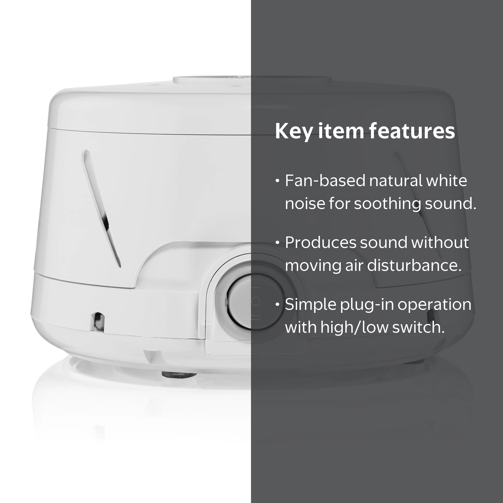 Yogasleep, White Noise Sleep Sound Machine, 5.5 inch, White