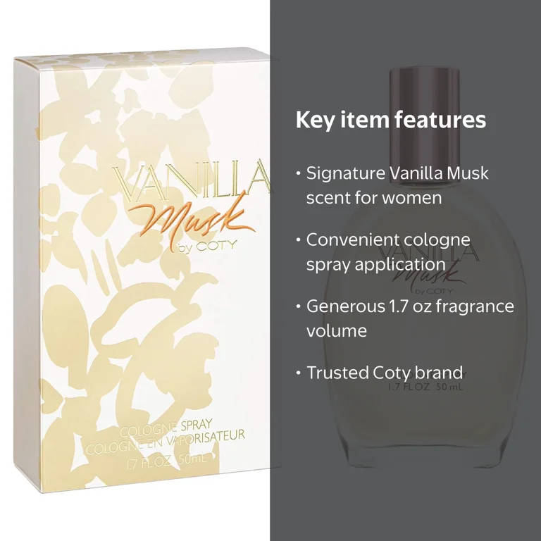 Coty Vanilla Musk Cologne Spray 1.7 oz, For Women - Walmart.com