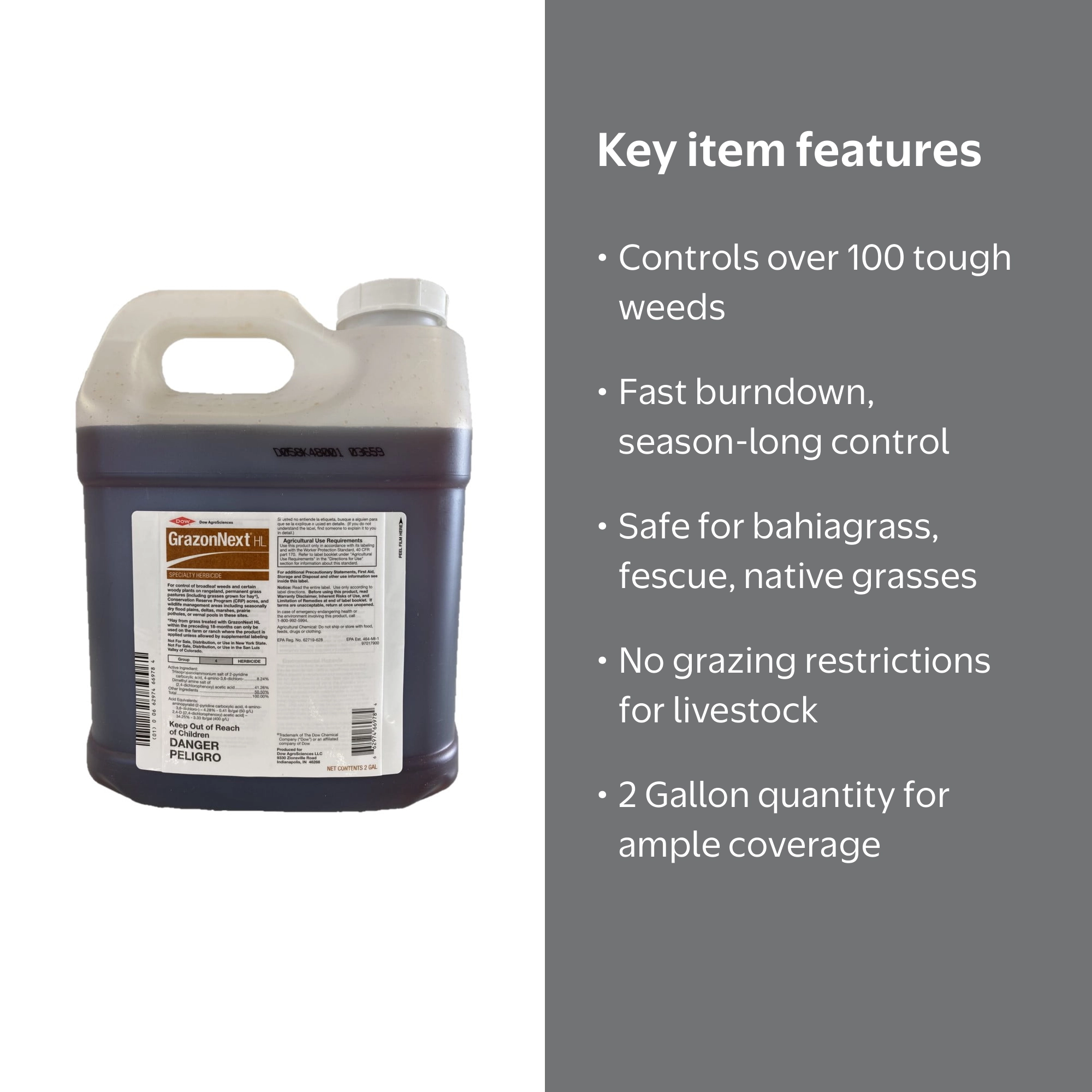 ジョン飯 Dow AgroSciences GrazonNext HL Herbicide, 2 Gallon, Broadleaf Weed