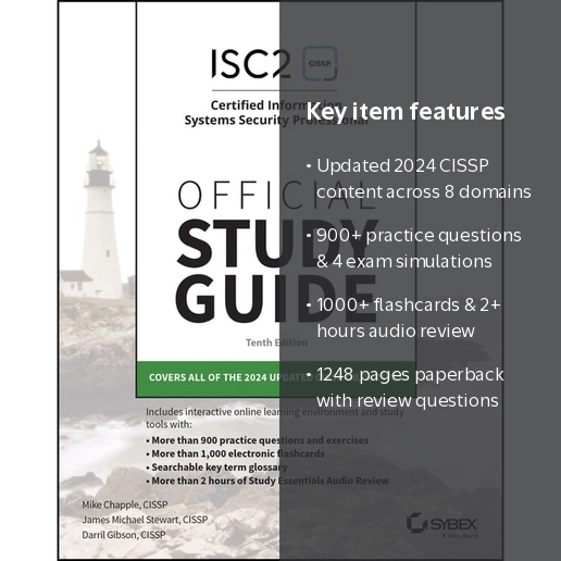 Sybex Study Guide ISC2 CISSP Official Study Guide, 2024 Edition