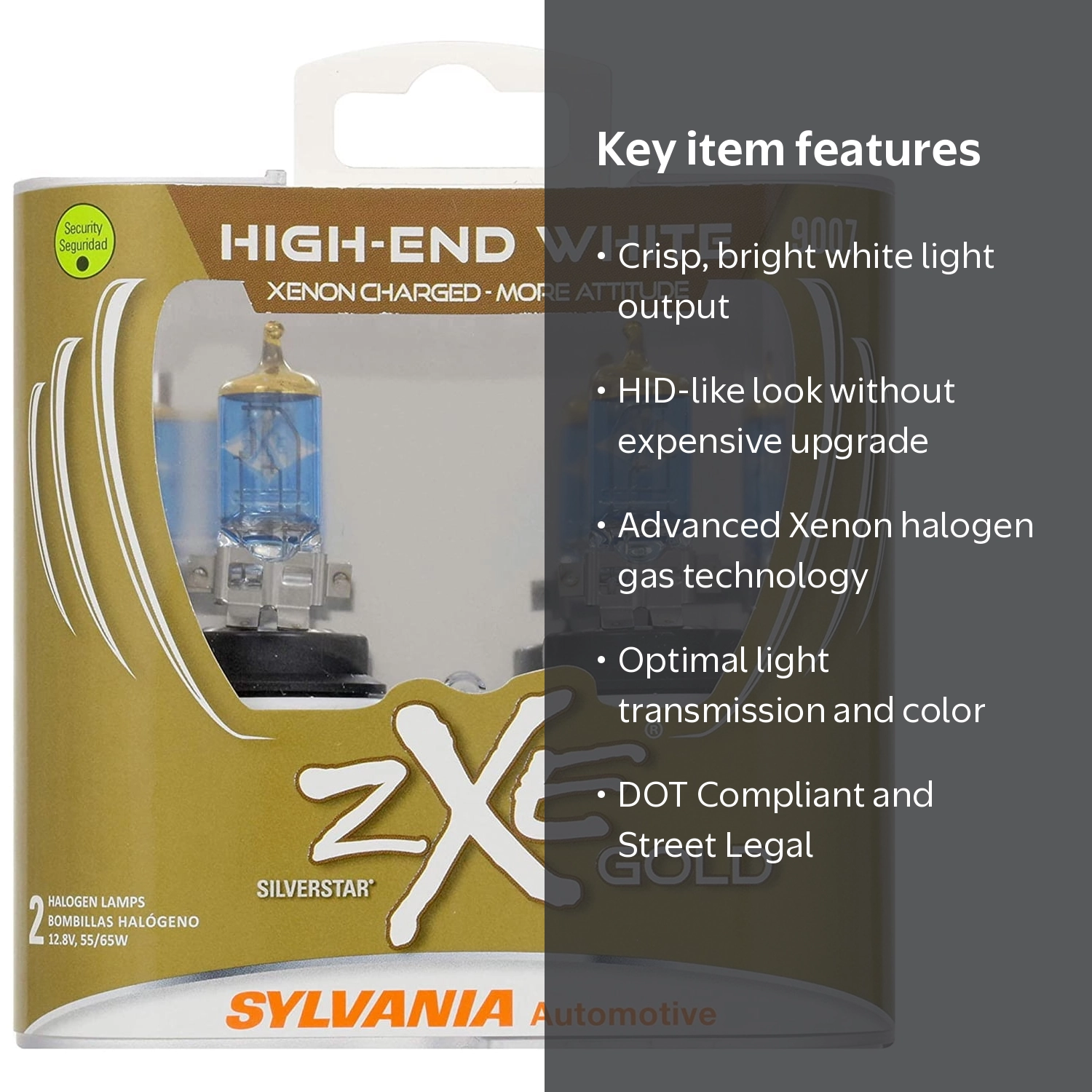 SYLVANIA - 9007 (HB5) SilverStar zXe GOLD High Performance Halogen