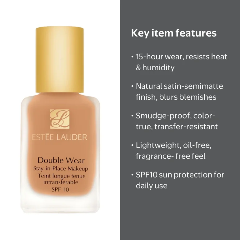 Estée Lauder Double Wear Stay-in-Place Makeup SPF10, 1oz, Pebble