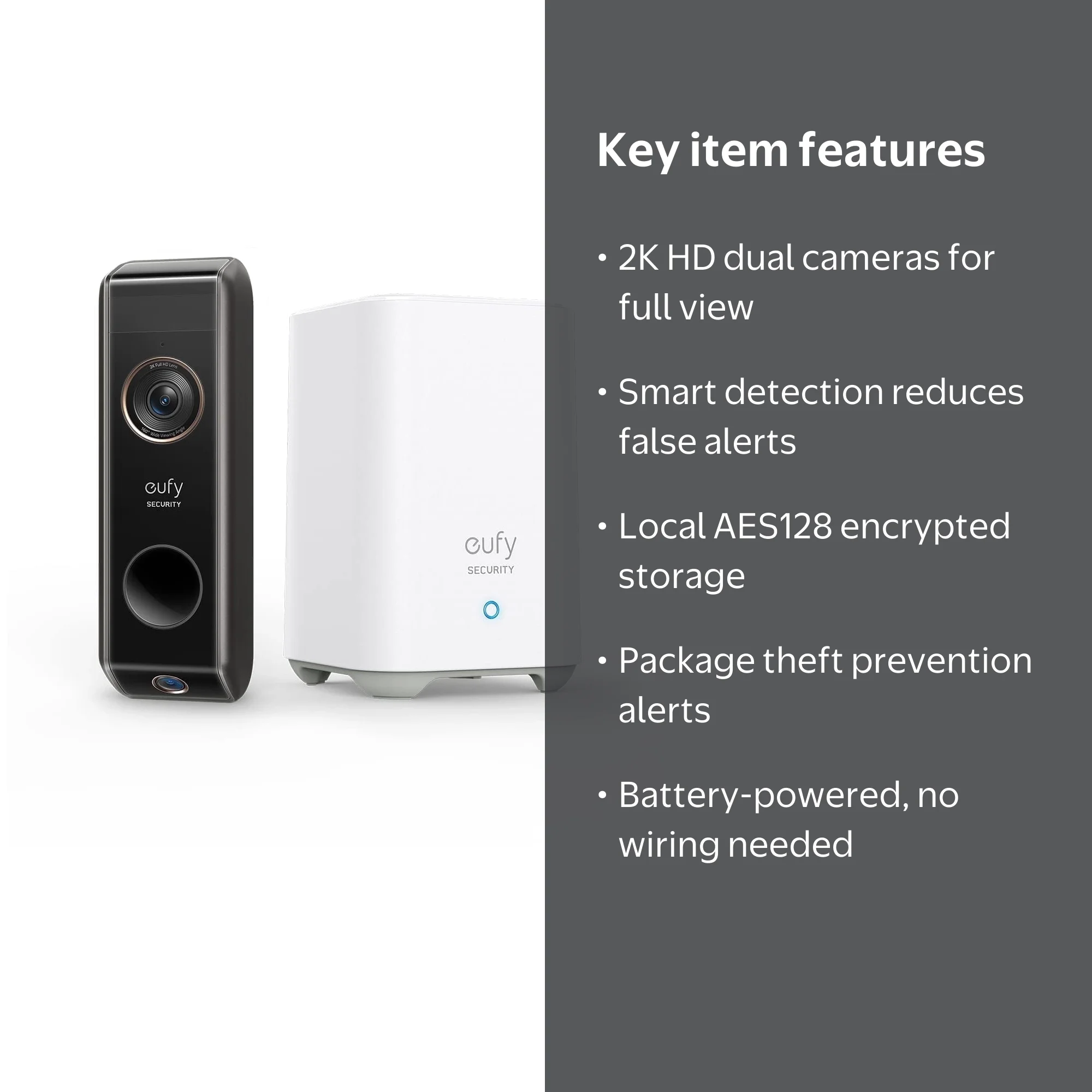 Anker eufy 2K HD Wireless Video Doorbell with Dual Camera