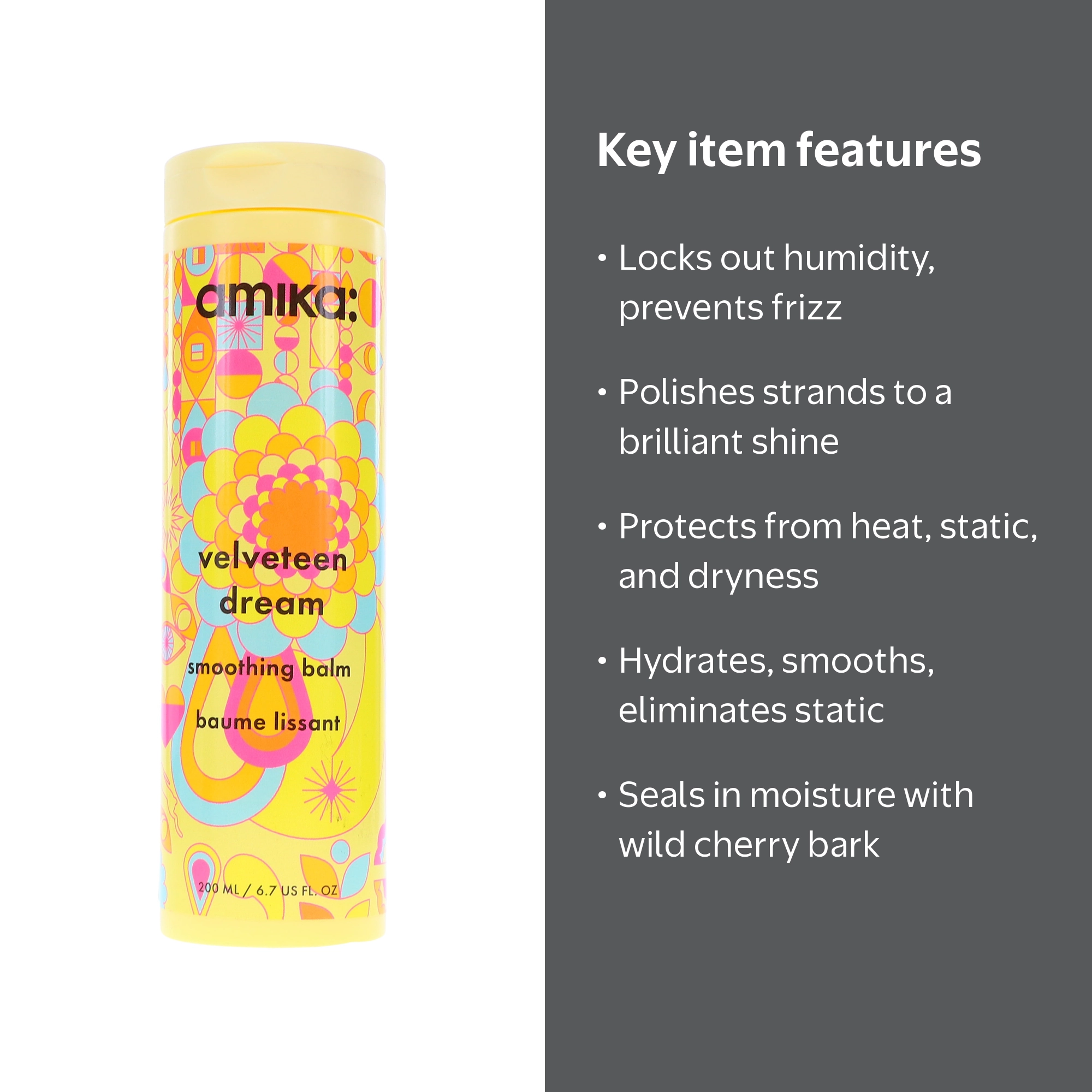 Amika, Velveteen Dream Smoothing Balm, 6.7 oz, for Frizz Control