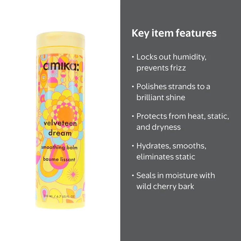Amika, Velveteen Dream Smoothing Balm, 6.7 oz, for Frizz Control