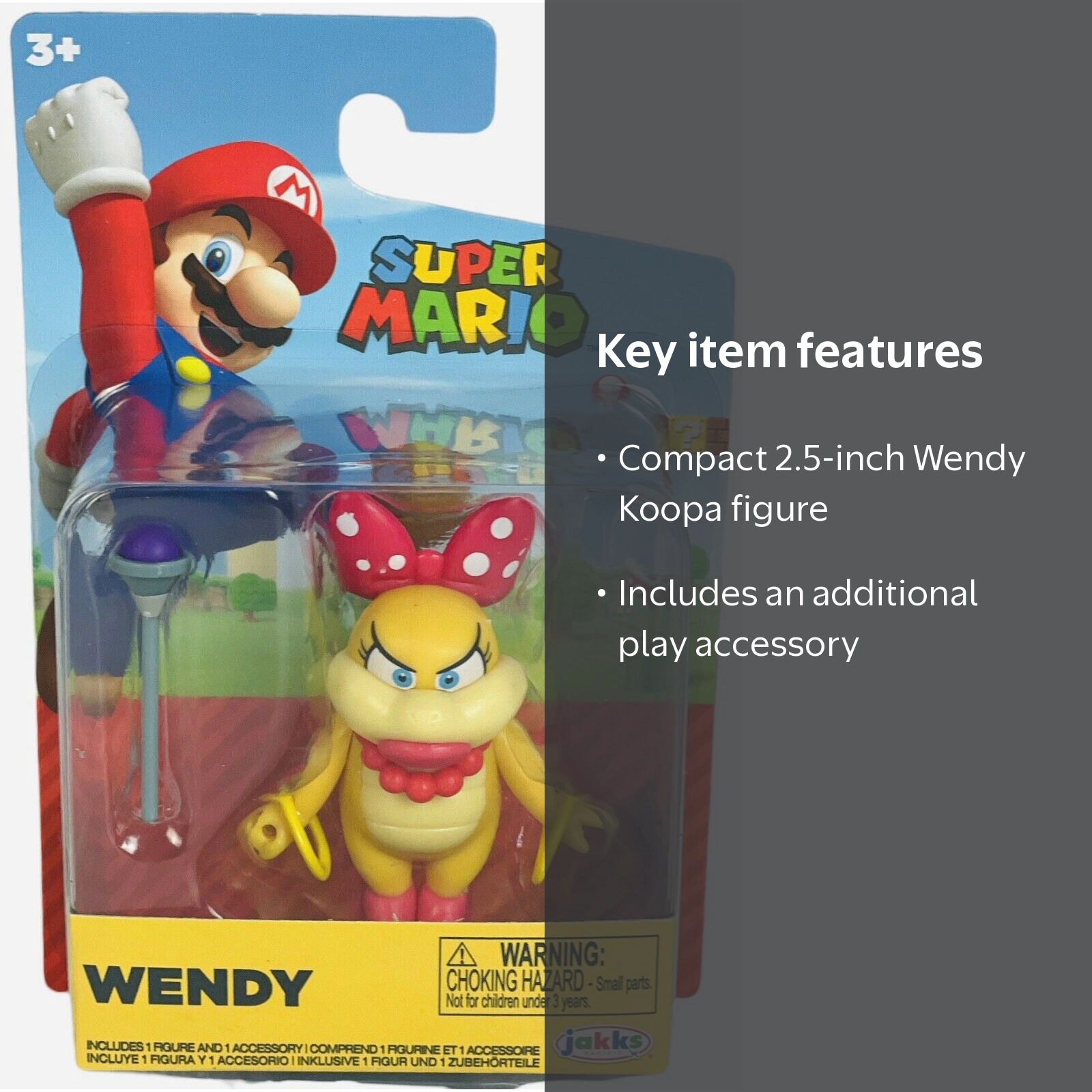 WENDY（感謝）/5 Jakks Toys Super Mario Wendy Koopa Pose-able Figure 2.5