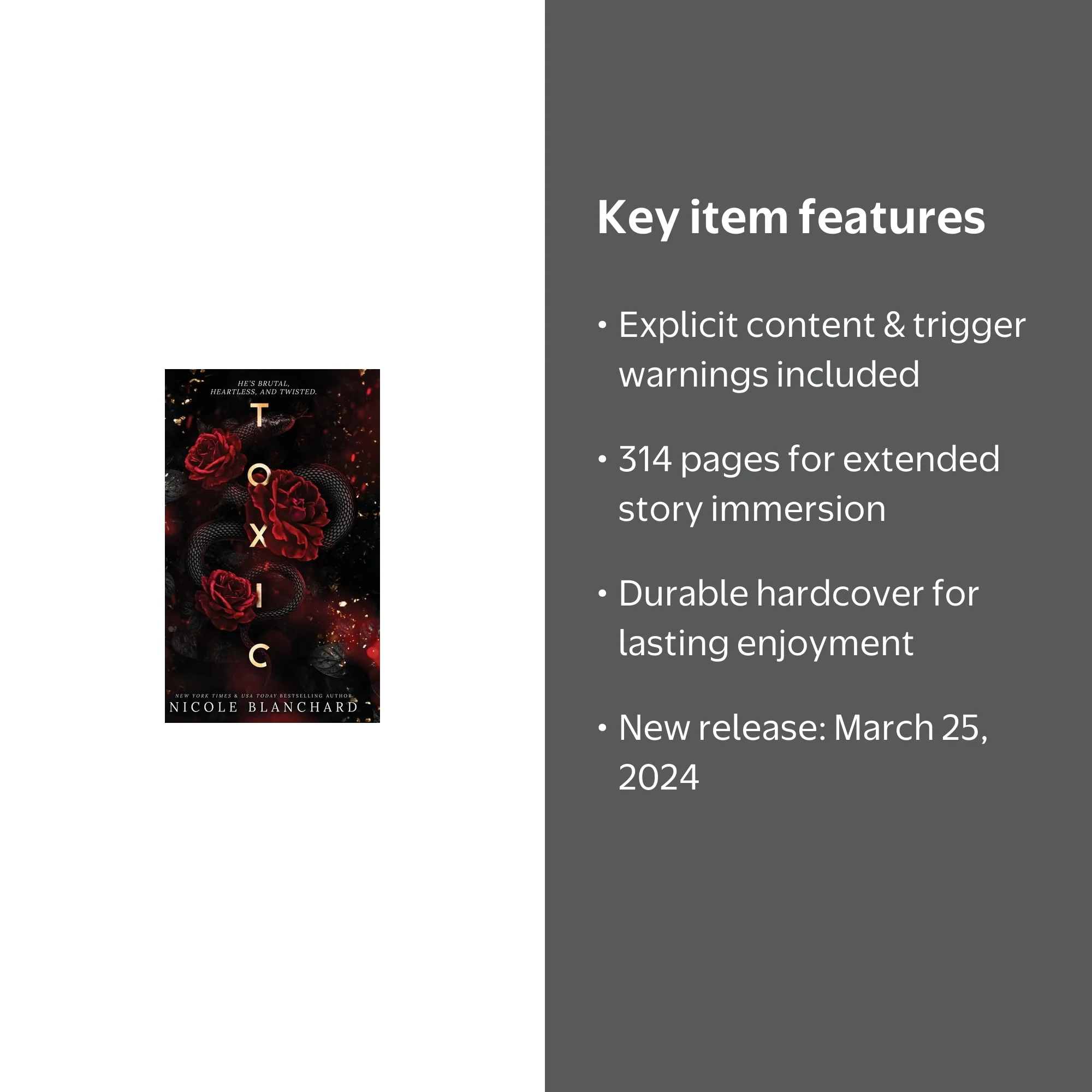 Toxic: A Dark Romance, (Hardcover) - Walmart.com