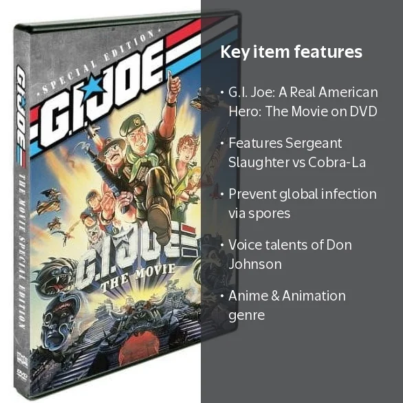 [G9060]DVD 未開封　G.I. Joe A Real American GI Joe a Real American Hero: The Movie (DVD), Shout Factory