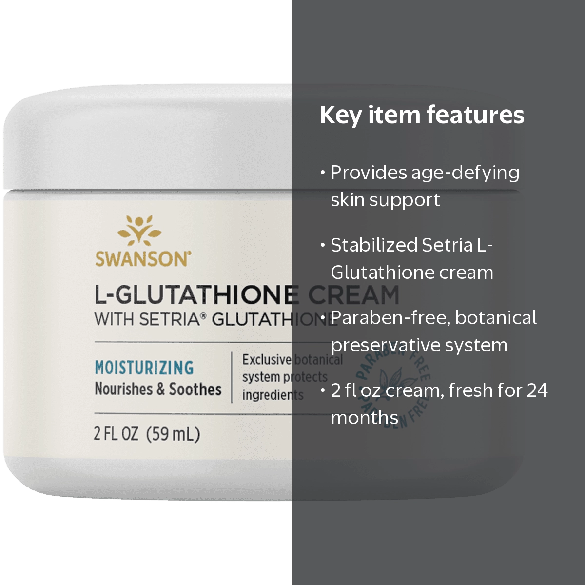 Swanson L-Glutathione Cream with Setria 2 fl oz Cream