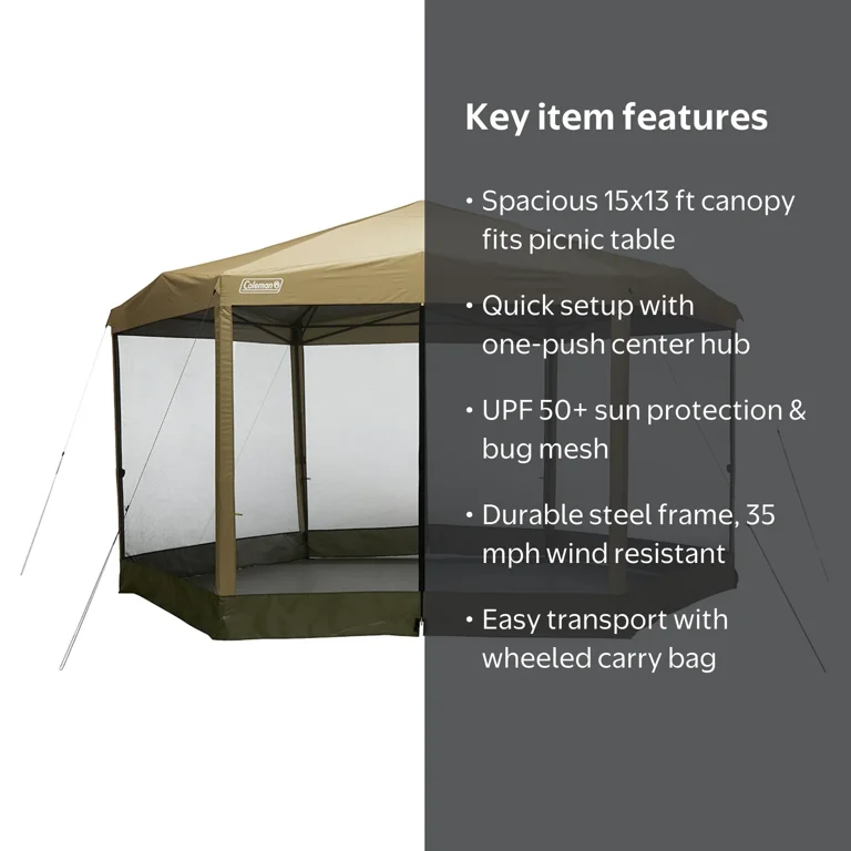 Coleman Back Home™ 15 x 13 Screen Canopy Tent, Brown - Walmart.com