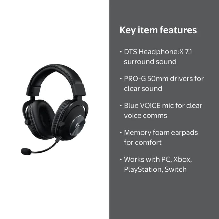 Logitech G PRO X Gaming Headset (2nd Generation) with Blue VO!CE