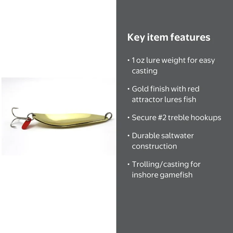 1 oz yellow fishing jigging lure casting lead slab spoons Spoon based lures Crocodile Spoons 1oz, 6 Pcs