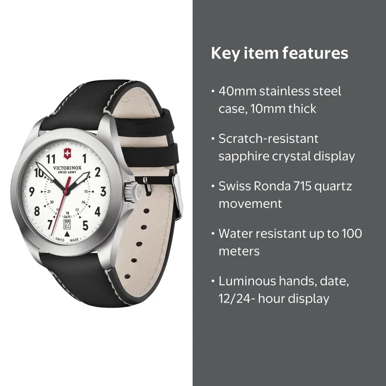 Victorinox Swiss Army 241965 Men's Heritage White Dial Strap Watch