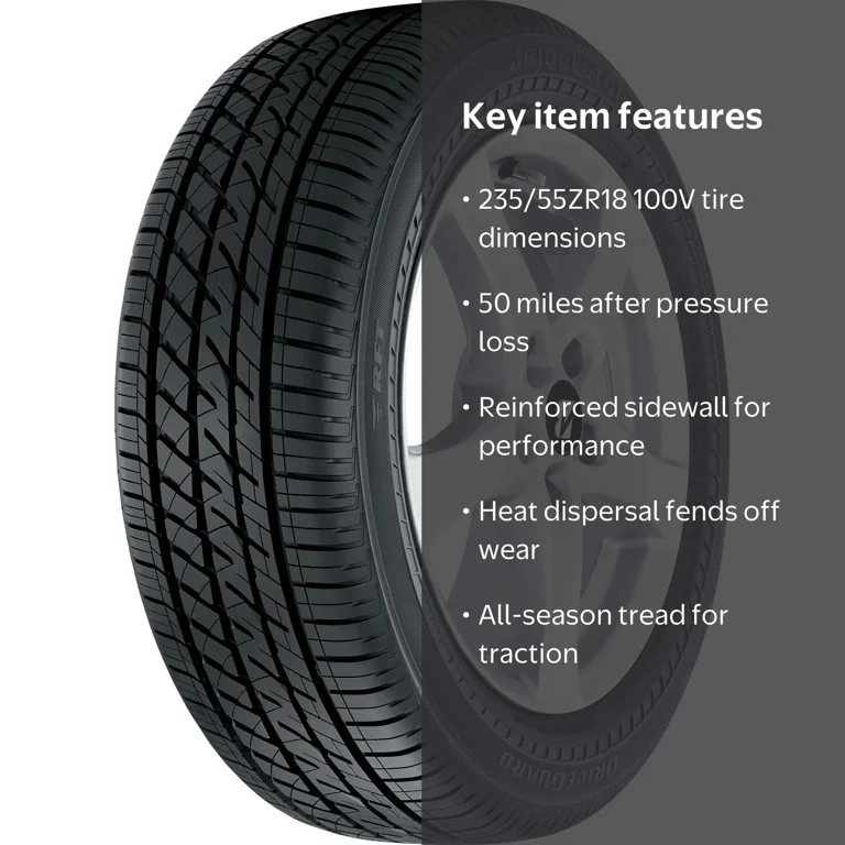 ANTARES 235/55R18 ②本 送料無料‼️ Bridgestone DriveGuard All Season 235/55ZR18 100V Passenger Tire