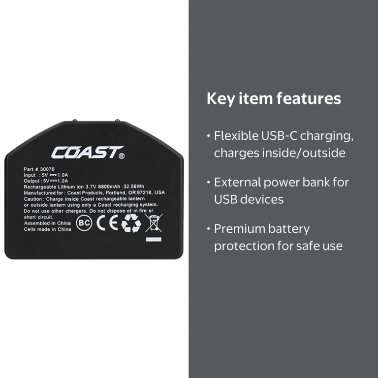 Coast ZX1010 Zithion-X USB Rechargeable Battery - Walmart.com