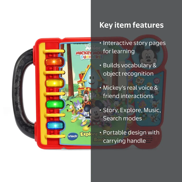 Mickey Mouse Disney Junior Explore & Learn Book Interactive Story