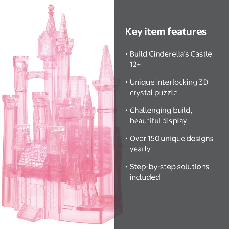 Original 3D Crystal Puzzles Disney Cinderella's Castle 3D Puzzle
