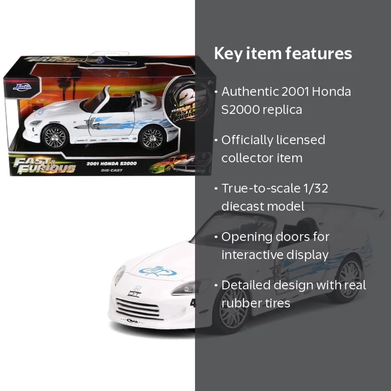 2001 Honda S2000 Convertible White with Graphics 