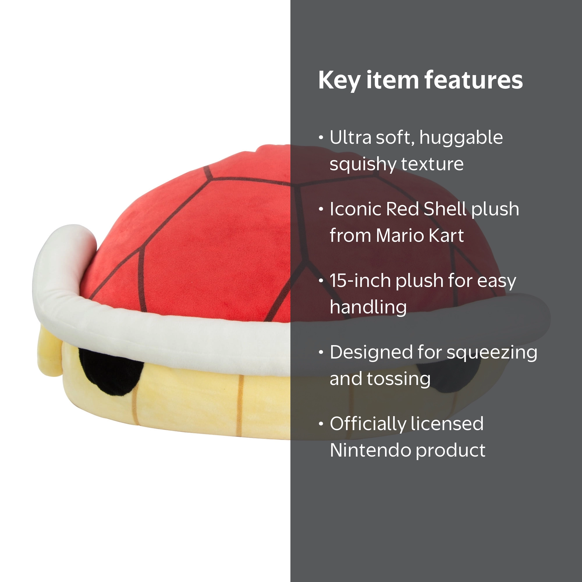 Nintendo Mario Kart Club Mocchi Mocchi Plush, 15 Inch Red Shell